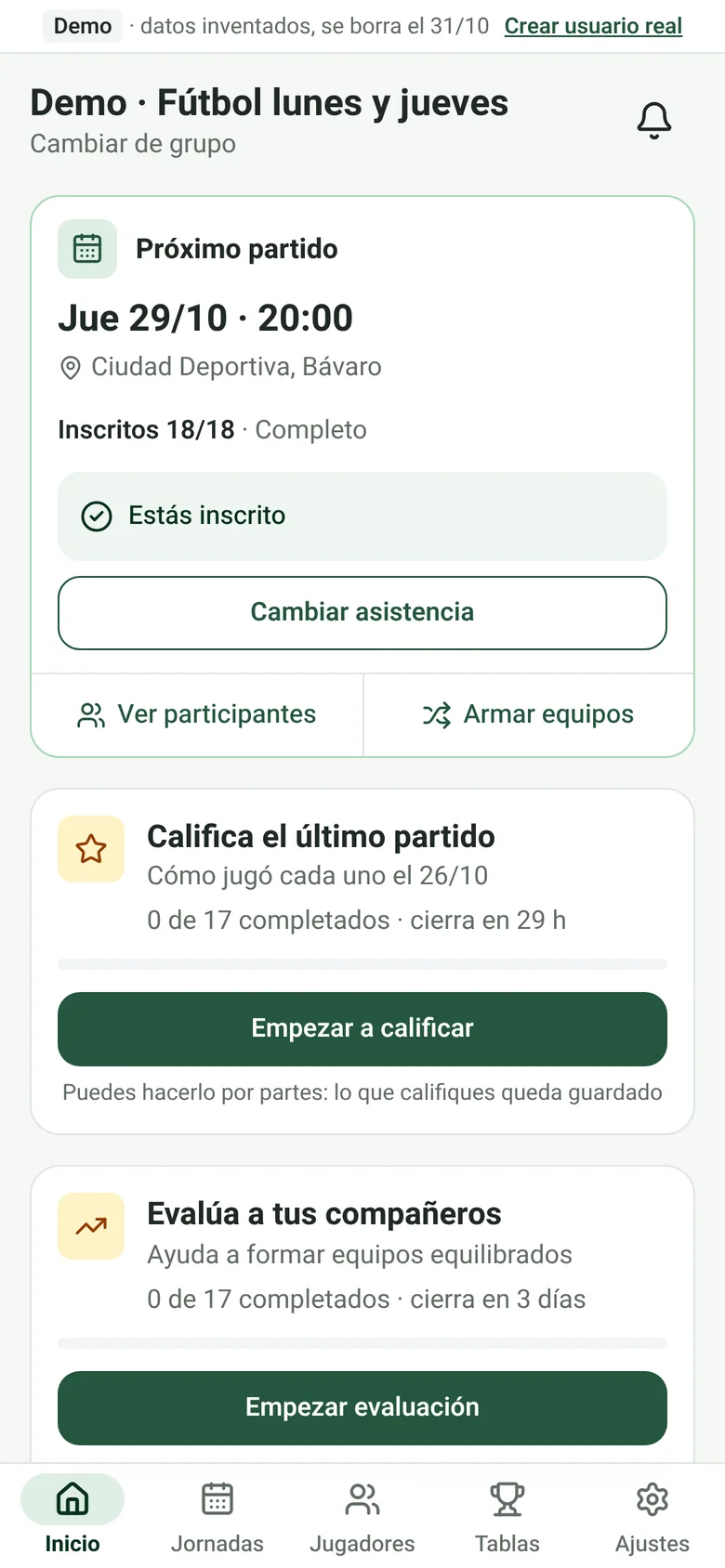 Football Amigos: el próximo partido, quién se anotó y las calificaciones de la última vez